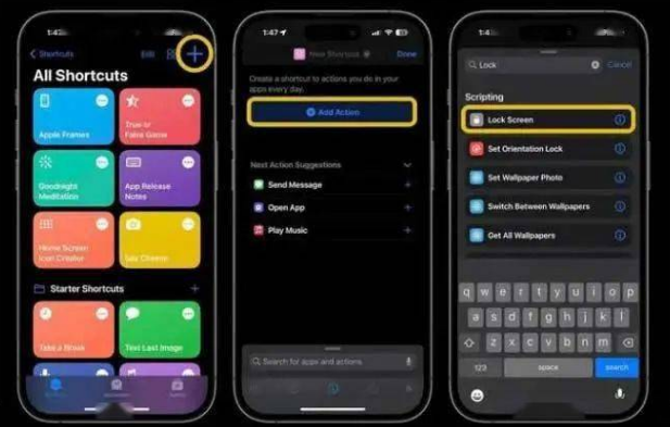 红山苹果14锁屏维修店分享iPhone14升级iOS16.4后如何创建锁屏快捷方式 